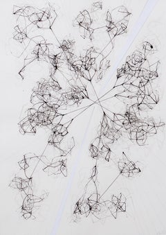 Set of 3 Drawings: Networks and Connections by David Watkins