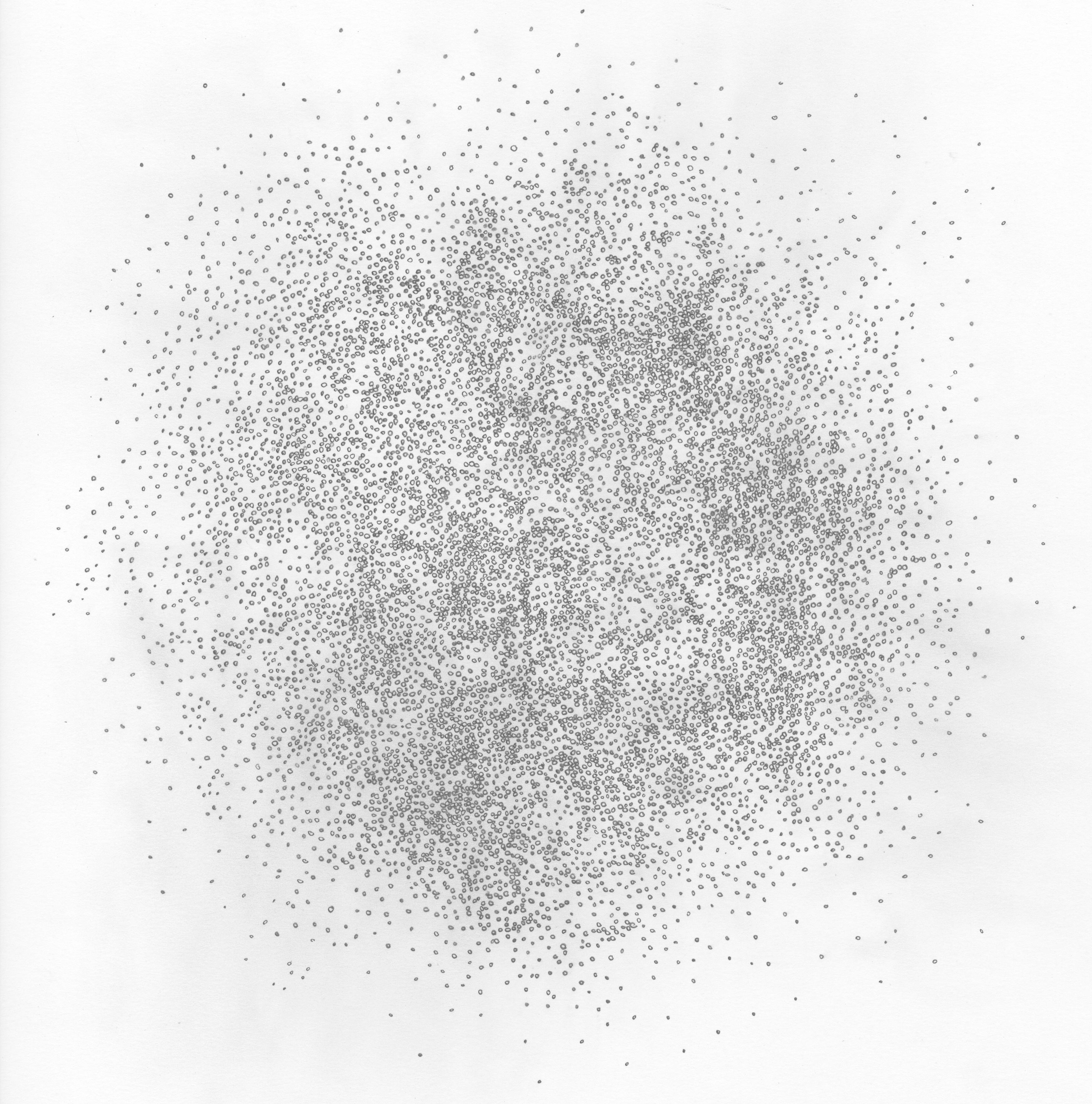 Drawing #146s from a portfolio of 33 Drawings, 2016-18, Graphite on paper (unframed), 13 4/5 × 13 4/5 in; 35 × 35 cm by Alan Franklin

This original drawing on paper is from a portfolio of 33 drawings by the sculptor and artist, Alan Franklin. Alan