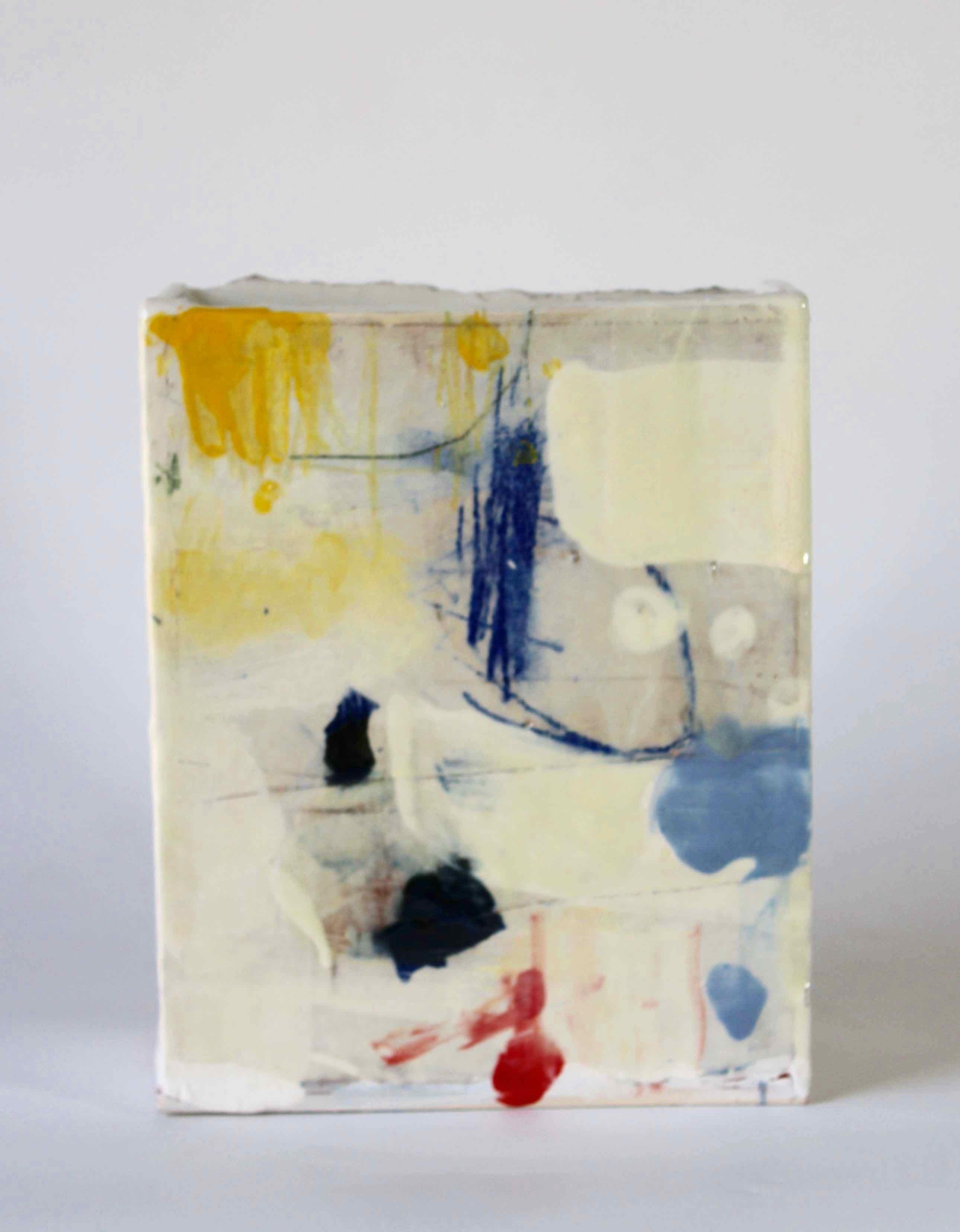 This ceramic vessel is one of Barry’s slab works, which are like three-dimensional paintings that you can walk around, and view from many angles.

Barry Stedman’s ceramics are influenced by drawings made within the land, exploring relationships