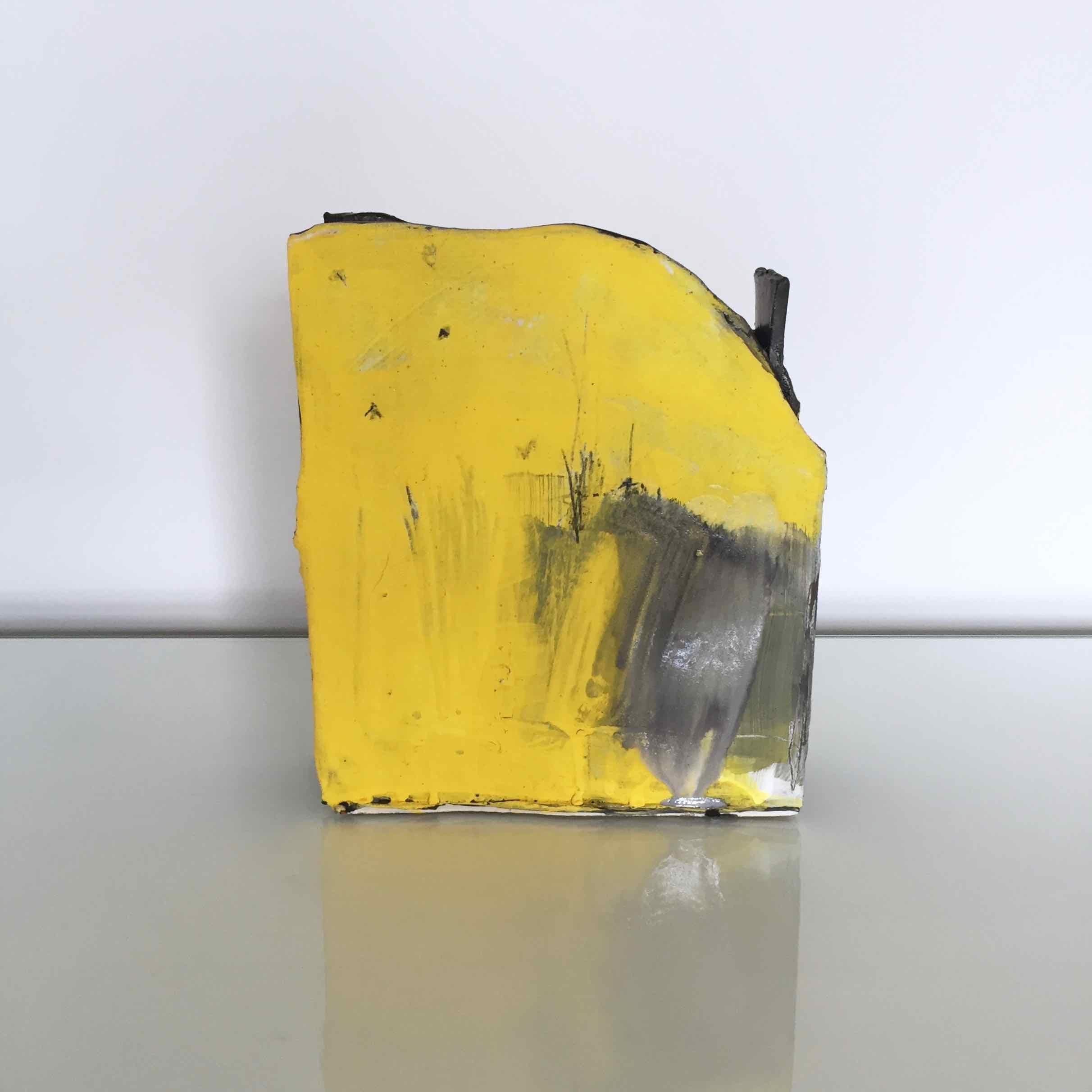 This ceramic vessel is one of Barry’s iconic slab works. His ceramics are influenced by drawings made within the land, exploring relationships between colour, texture and form, and motivated by surrounding light, atmosphere and colours.  They are