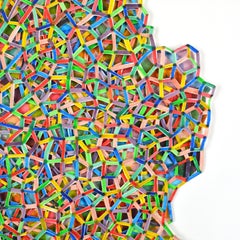 Cut Out #173SM (series): Collaged drawing in Ink by Alan Franklin