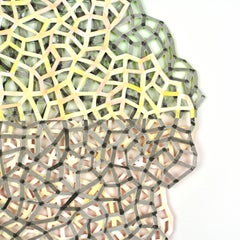 Cut Out #174SM (series): Collaged drawing in Ink by Alan Franklin