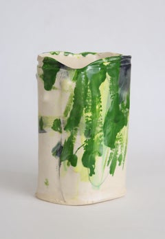 Vase tourné et altéré : Green for Shade (série) I, de Barry Stedman