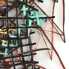 Tableau découpé n°82SM (série) : Dessins abstraits collages d'Alan Franklin