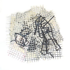 Cut Out #183SM (series): Collaged Abstract Drawing by Alan Franklin