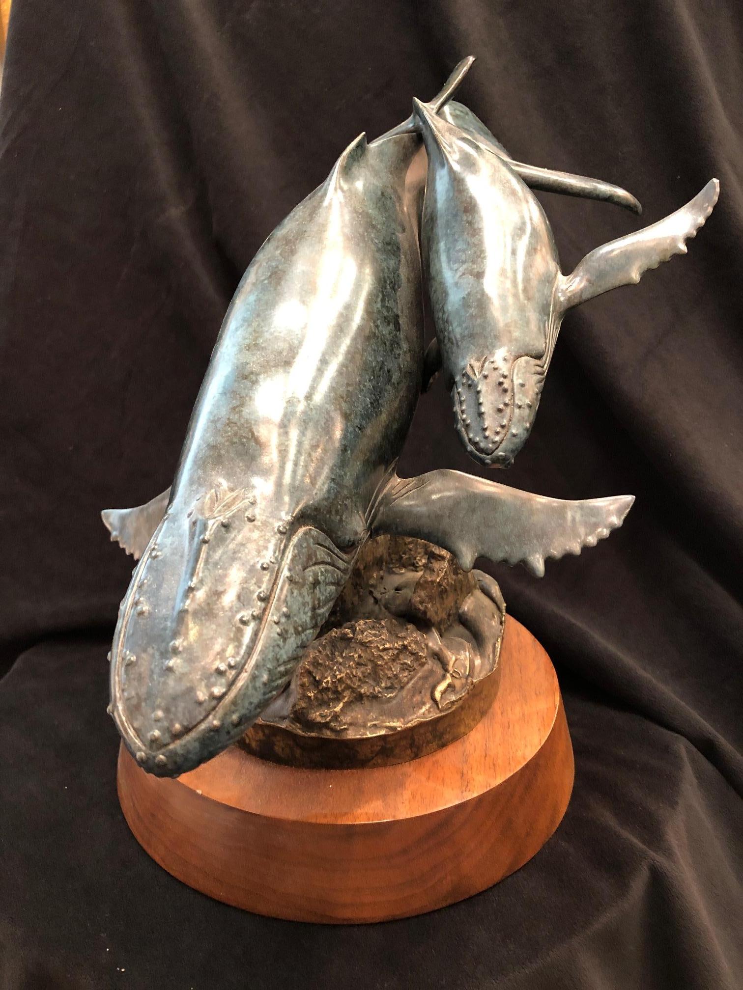 Generations,  Edition 350	 - Gold Figurative Sculpture by Randy Puckett