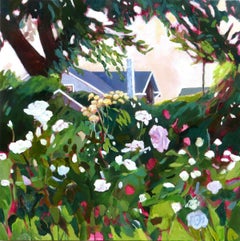 Lisa Snow Lady, "Rose Garden", 2018, acrylic on canvas, 36" x 36"
