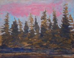 Gregg Laananen, "Bow Hill Sunset", 2018, oil on wood, 16" x 20"