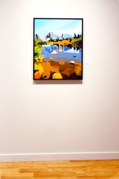 Cascadia I, 2019, oil and cold wax on panel, 30x24" framed to 31.25 x 25.25"