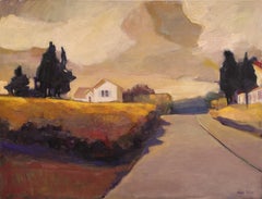 Lois SIlver, "Yamhill Wine Country", 2018, oil on board, 22" x 28"