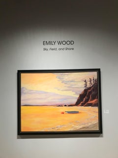 Emily Wood, "Inlet on the Oregon Coast", 2017, oil on canvas, 36" x 48"