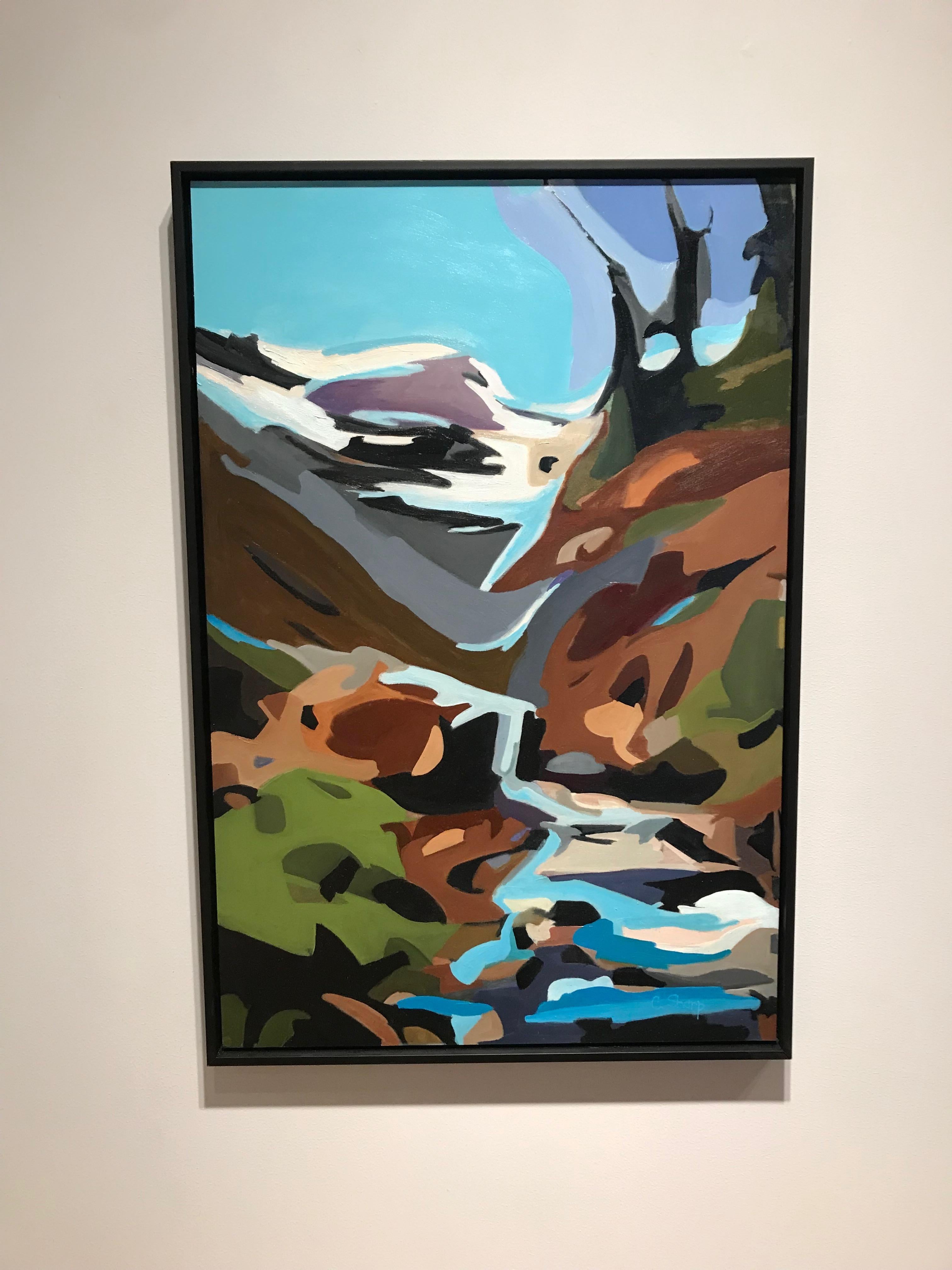 Christine Sharp is a Northwest painter whose work interprets the
landscape through the exploration of pattern, abstraction, and shape. Sharp reenvisions and effectively parses the natural world, translating scenes into
vibrant swaths of color and
