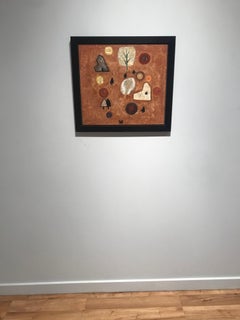 Ed Kamuda, "A Walk in the Garden", oil on board with wax varnish, 18" x 20"