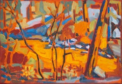 Thomas Wood, "Yellow Chewuch", 2018, oil on linen, 14" x 20"