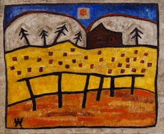 "All Along the Way, " 2013, oil and wax varnish on board, 14" x 17"