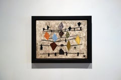 Ancient Score, 2005, oil with wax varnish on board, 12" x 16" framed to 15 x 19"