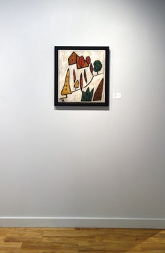 Rabbit Skin, circa 2003, oil with wax varnish on board, 20"x18" framed  23"x21"