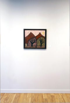 Valley Twilight, 2000, oil with wax varnish on board, 18"x21" framed to 21"x24"