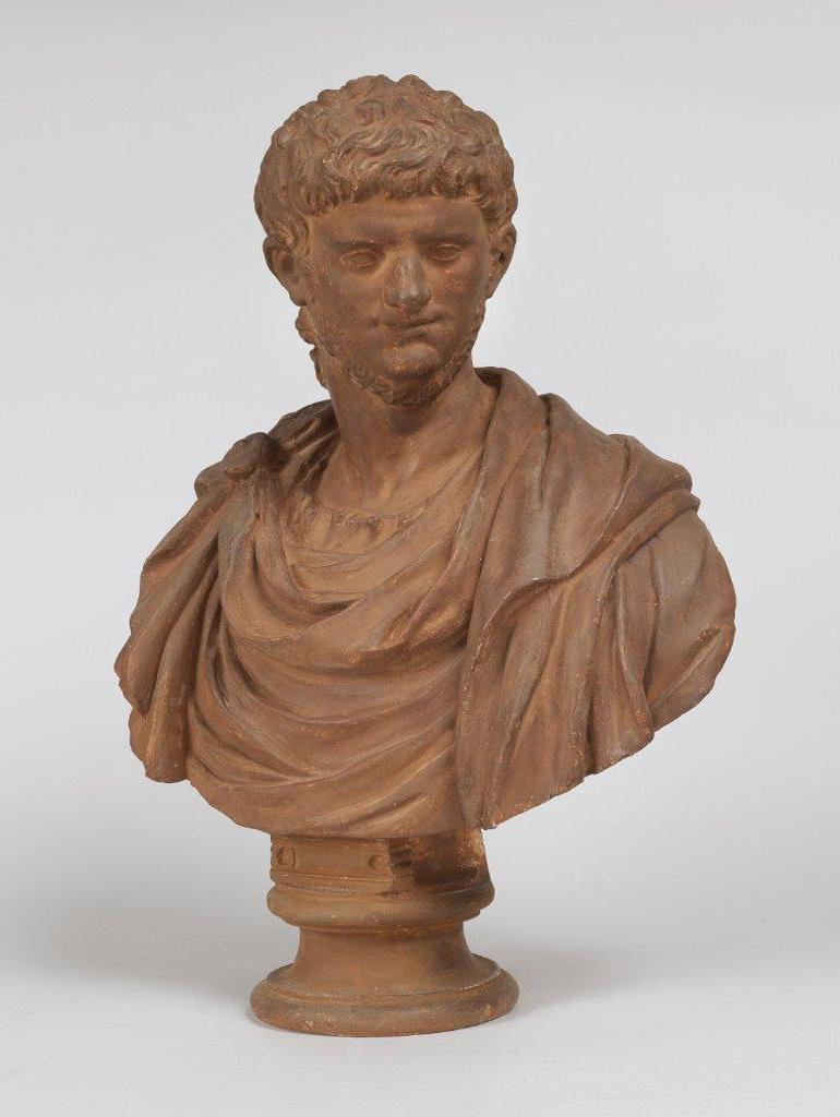 Bust of the Roman emperor Nero, part of the Julio-Claudia dinasty - Gray Figurative Sculpture by Bartolomeo Cavaceppi 
