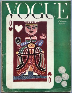 Original Vogue Magazine Green Christmas Issue December 1953