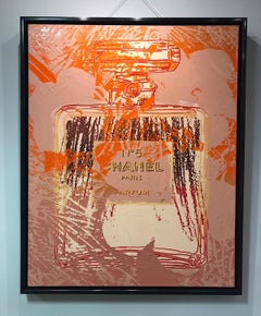 'Chanel', Canvas Edition Jurgen Kuhl Silkscreen Print Paint Diamond Dust, German