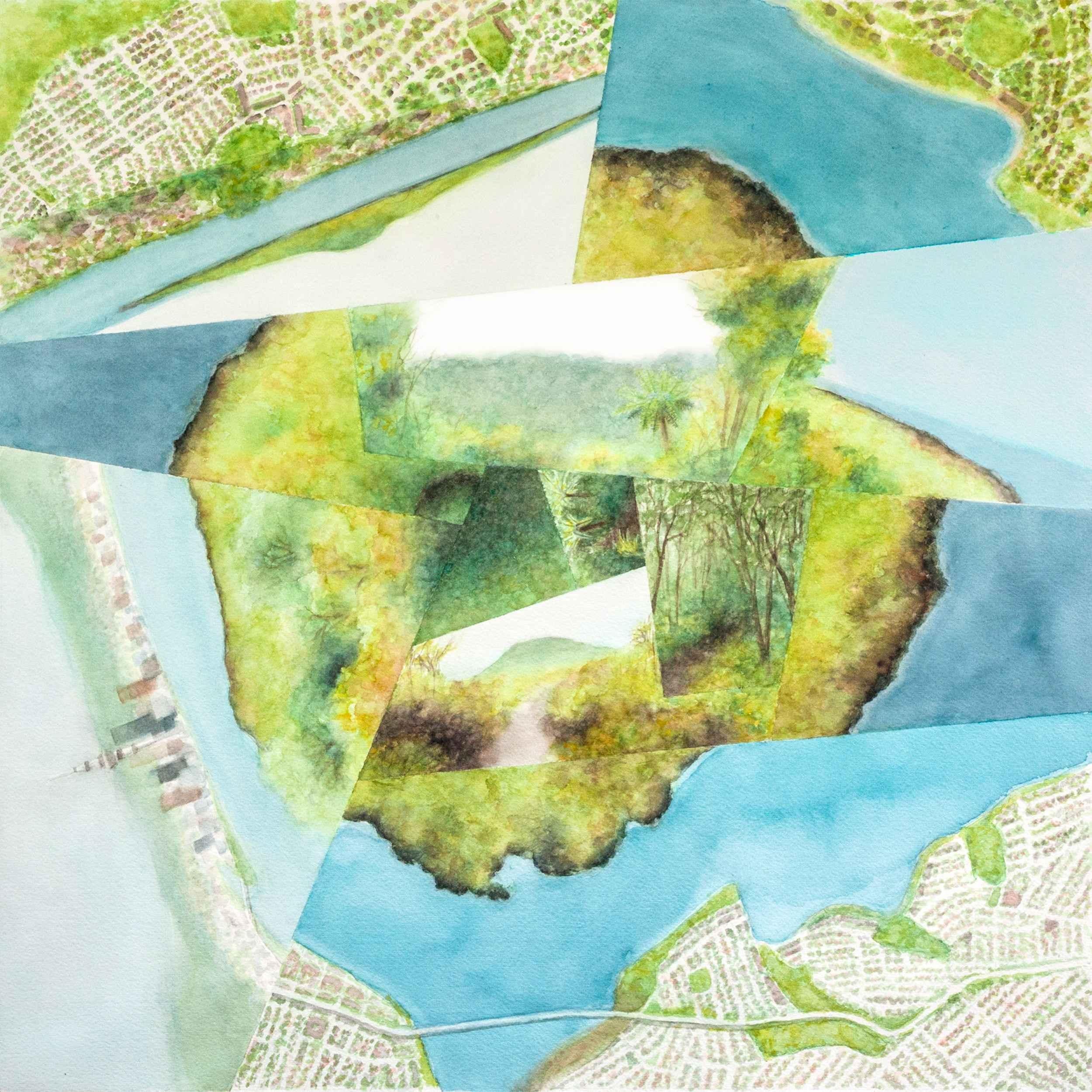 Darren Sears Landscape Art - Harbour Island (framed)