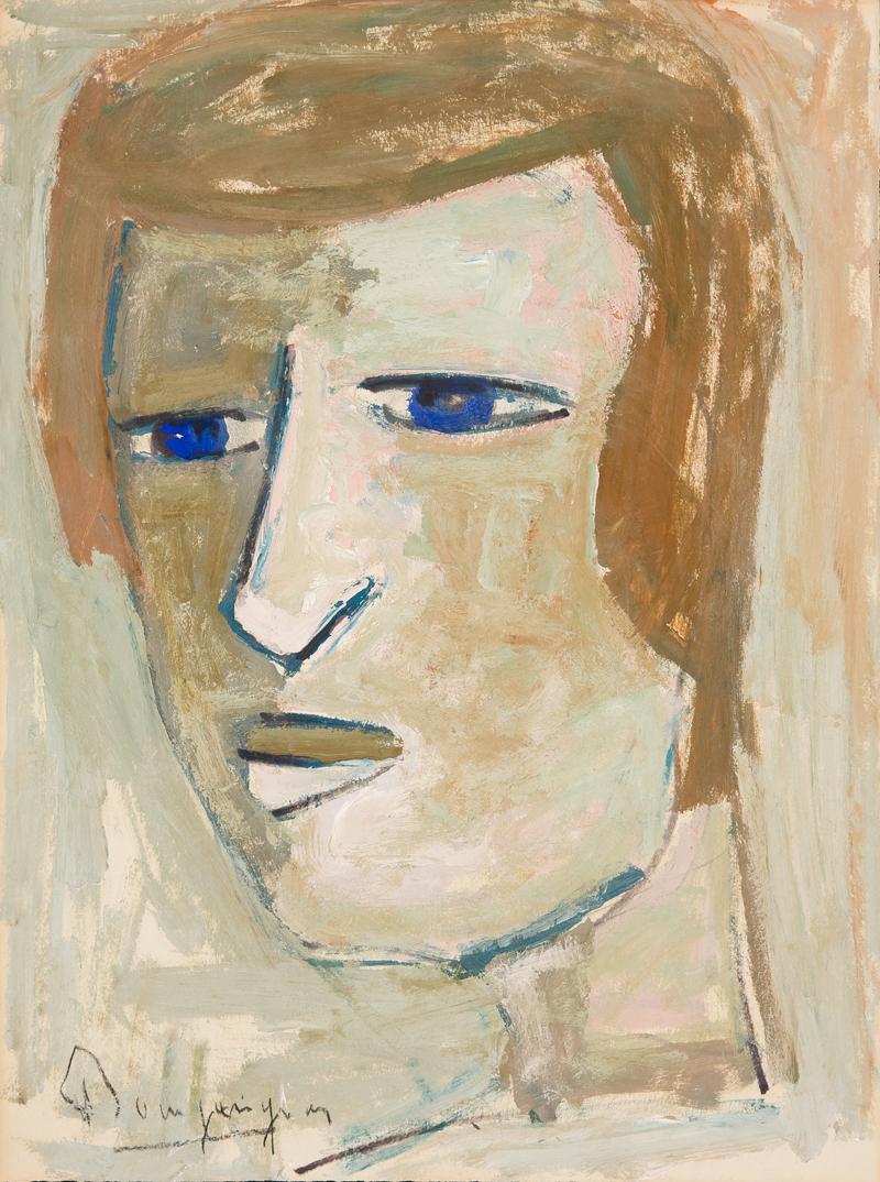 Paul Henri Bourguignon Portrait Painting - Blue Eyes