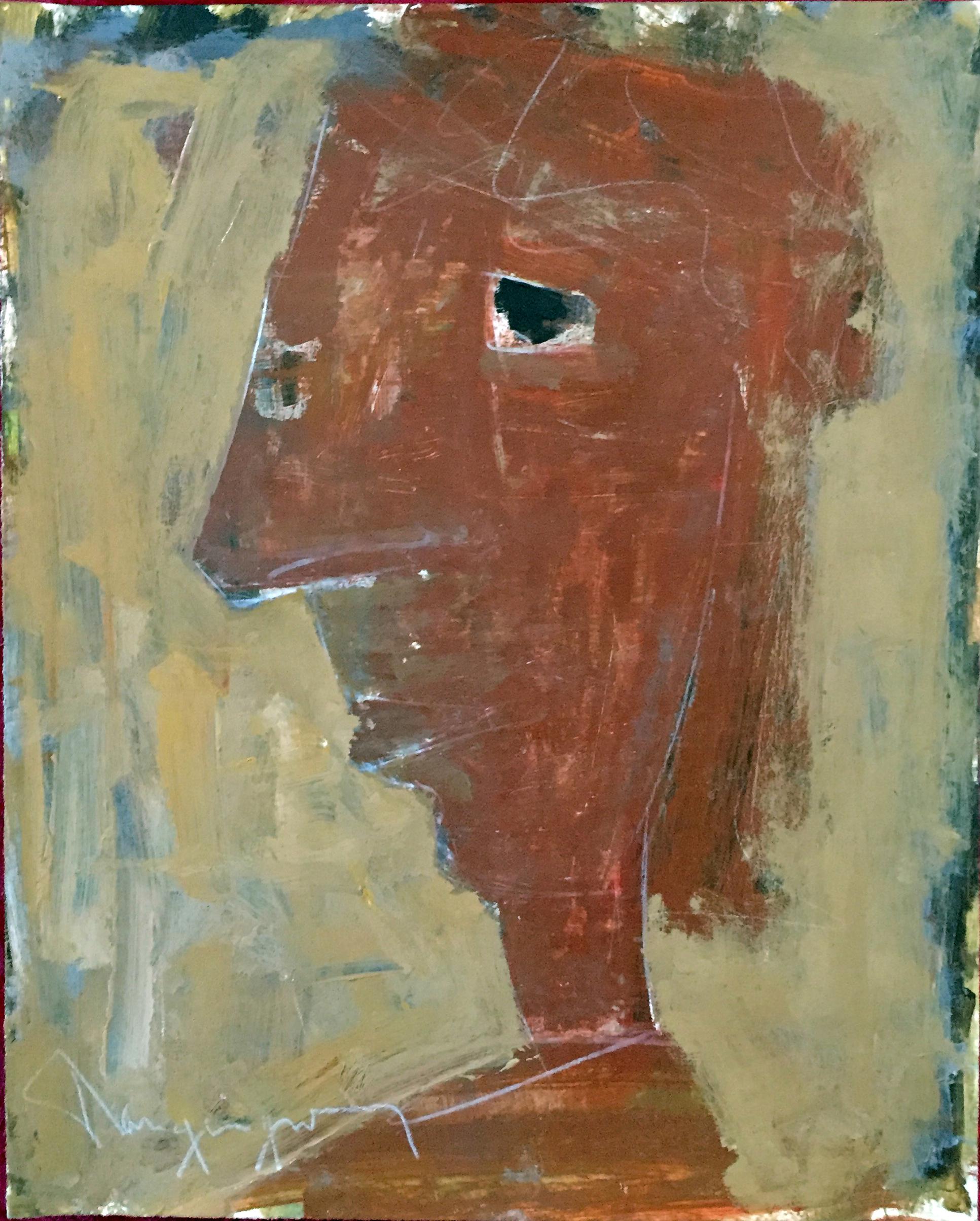 Paul Henri Bourguignon Portrait Painting - Red Head