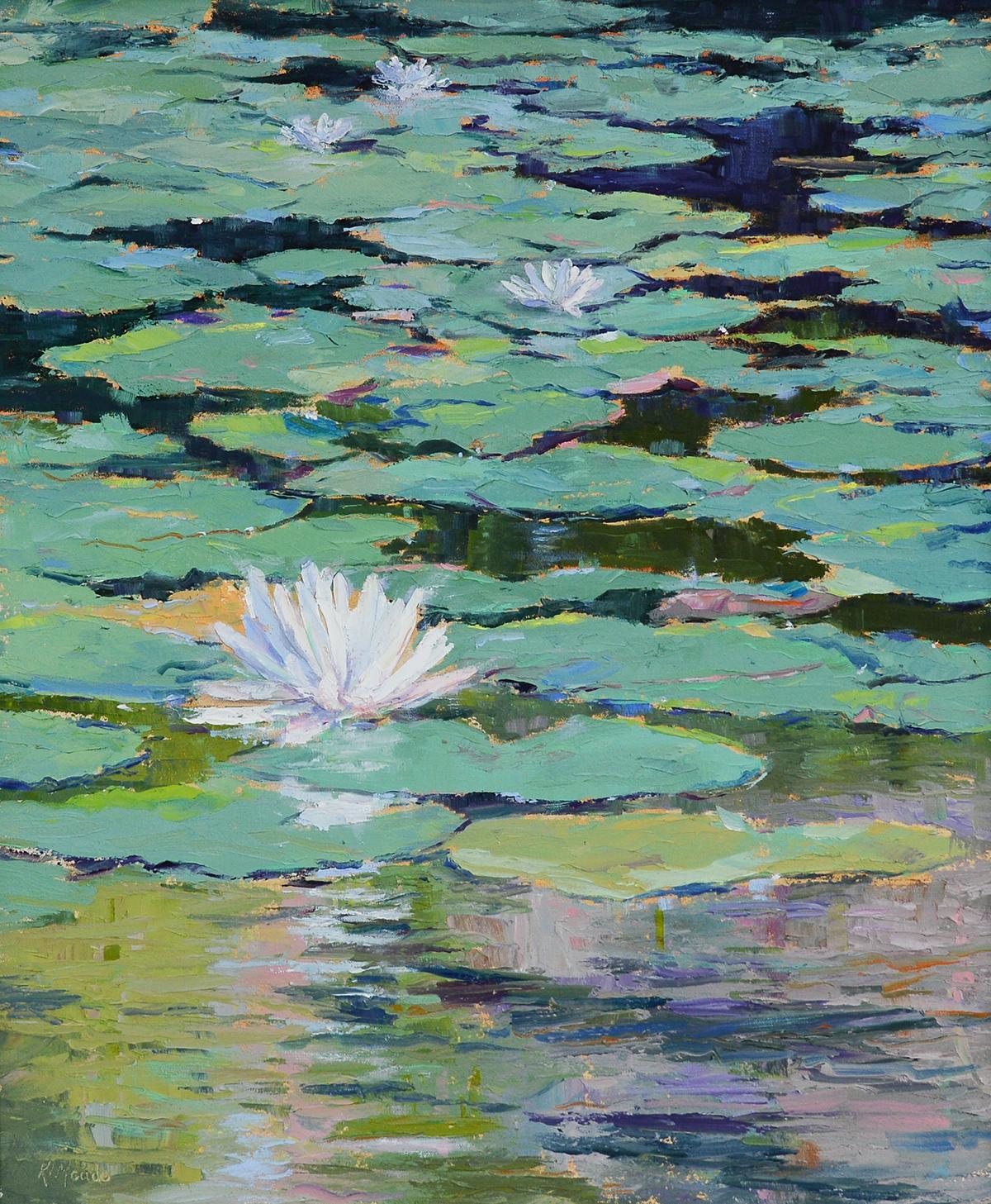 Lilies - Painting by Kathy Meade