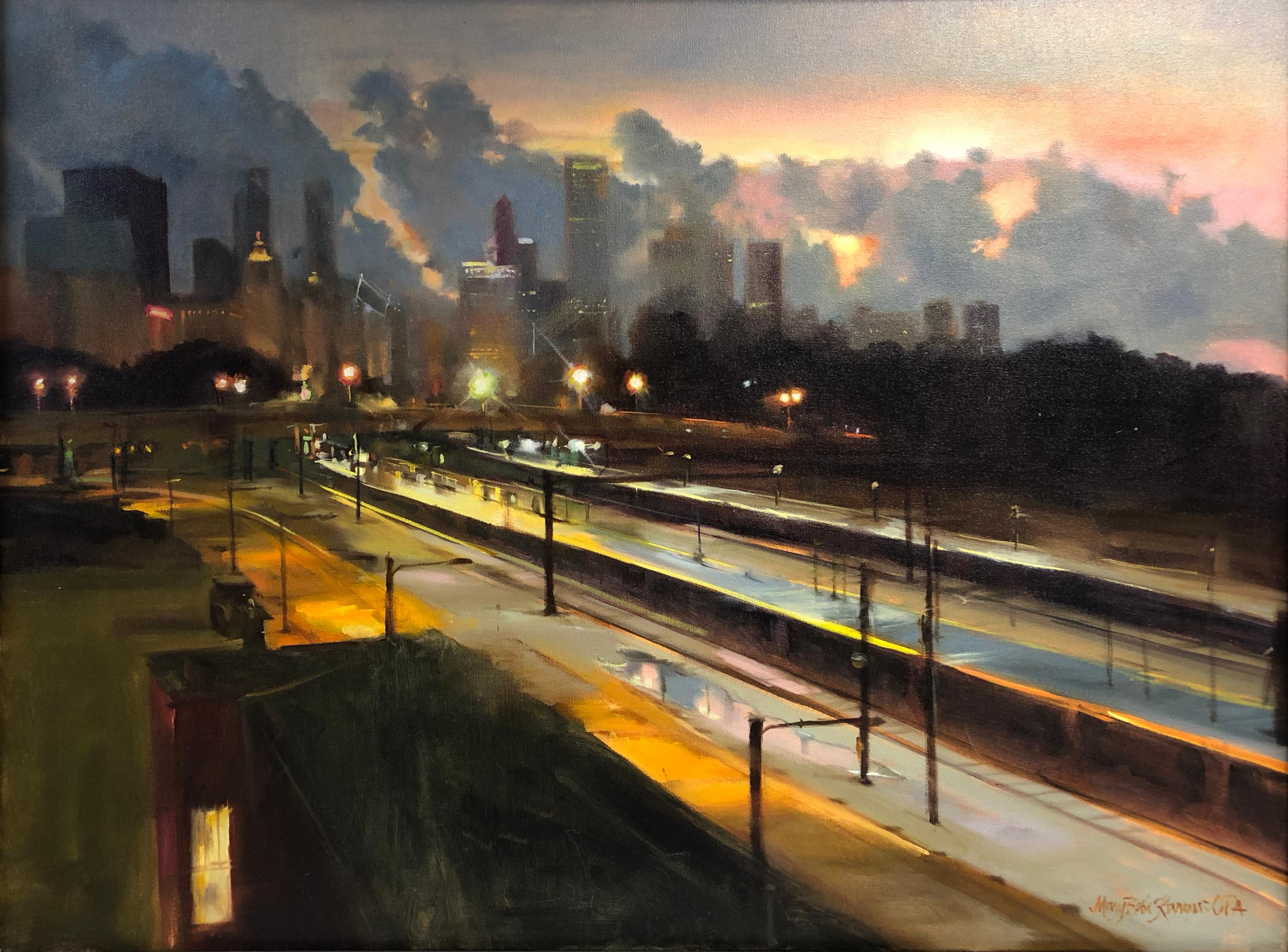 Chicago After the Storm - Painting by MaryBeth Karaus 