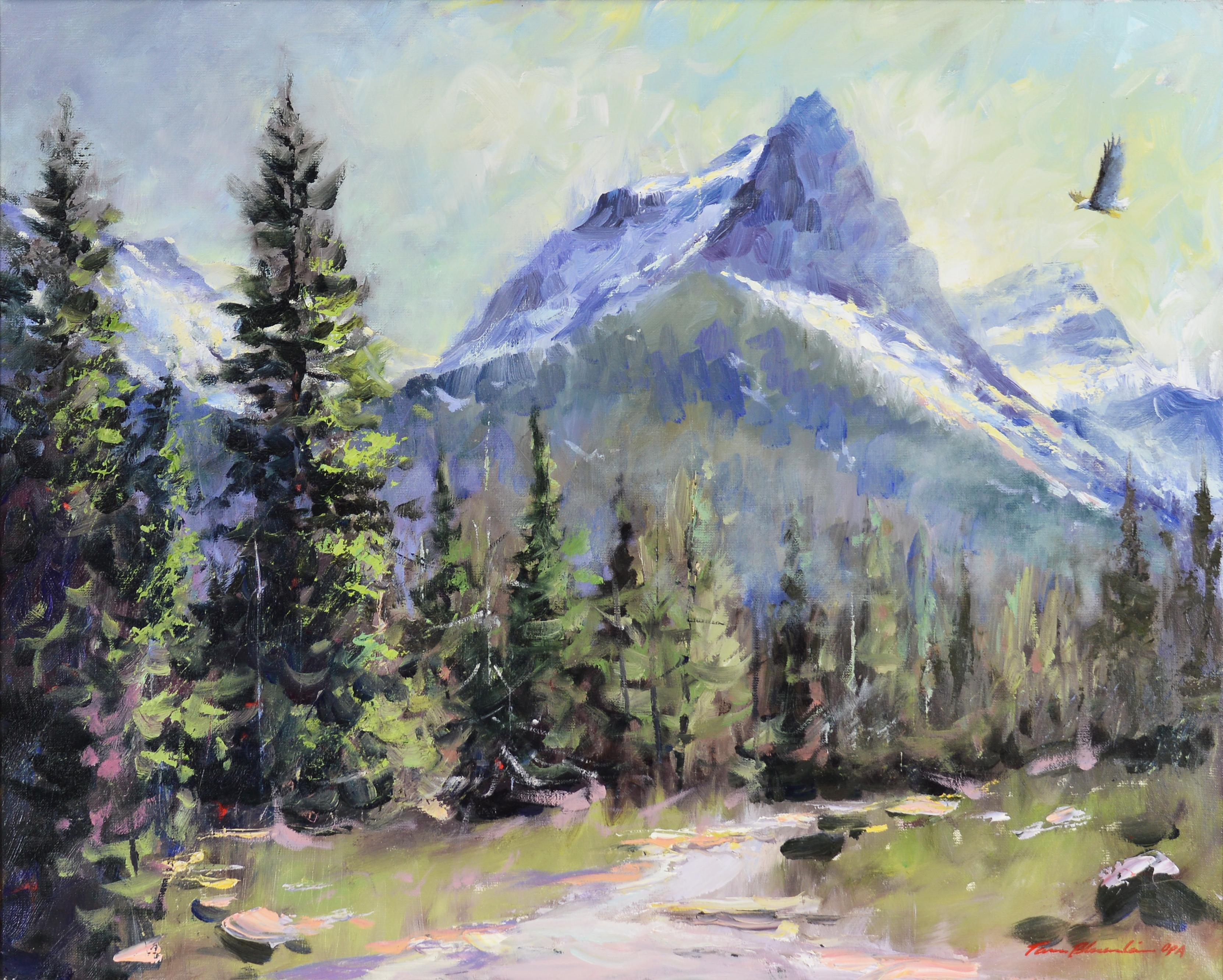 Trail to the Summit - Painting by Tom Bluemlein