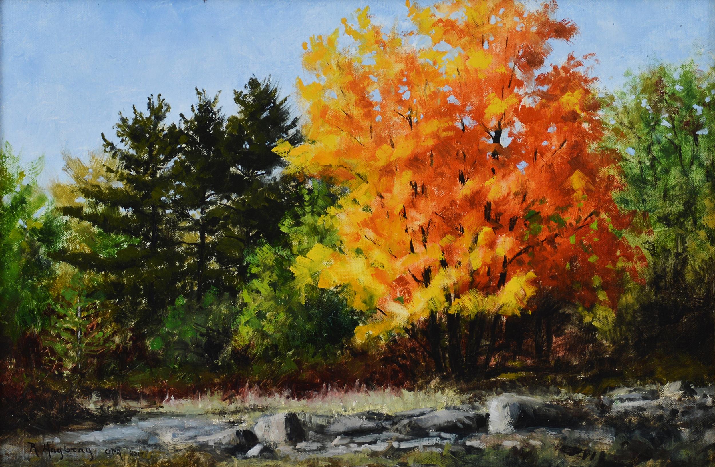 Autumn Burst - Painting by Robert Hagberg