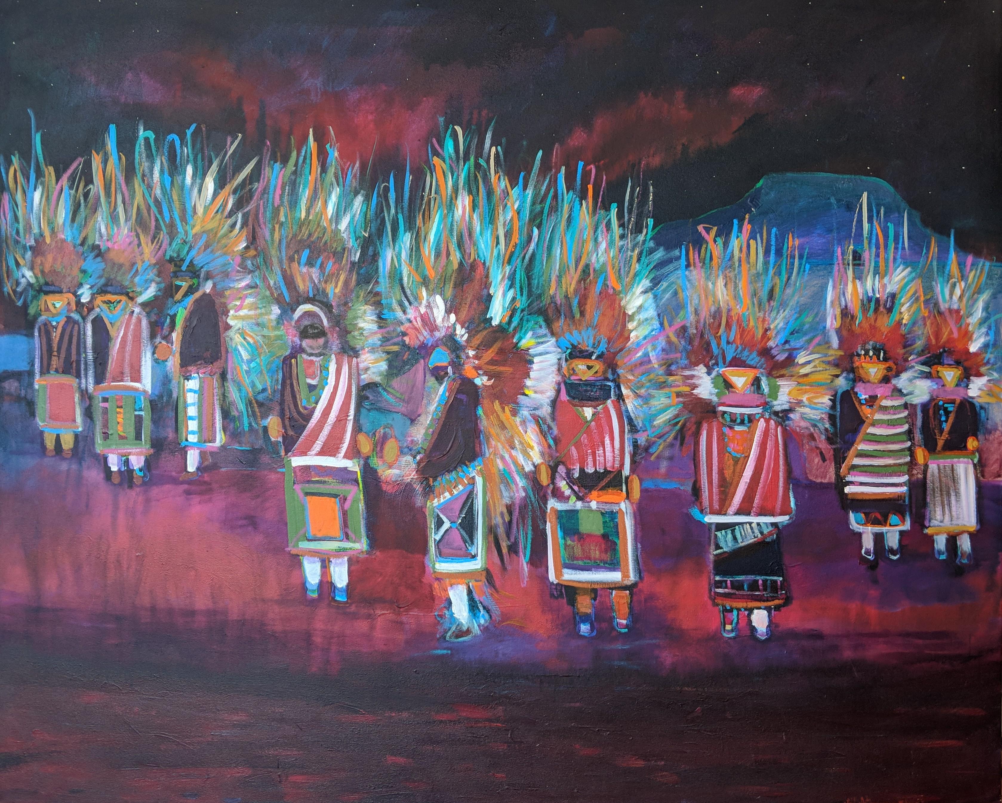 Pablo Antonio Milan Abstract Painting - Hopi Ceremony