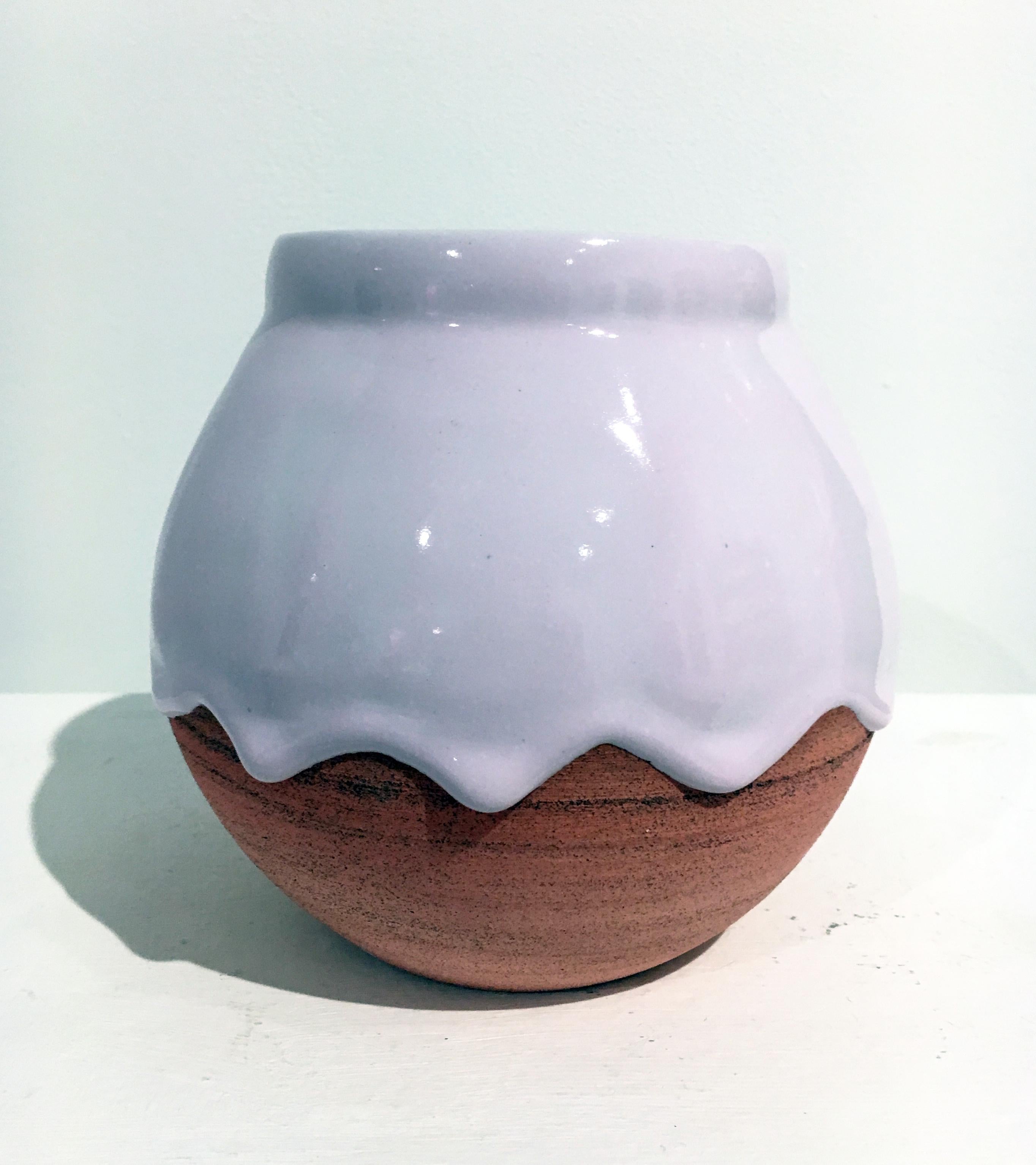 Contemporary Design, Ceramic Jar with Colorful Glaze, Functional, Decorative - Sculpture by Brian Giniewski