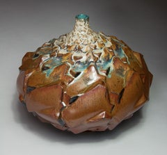 Contemporary, Ceramic, Sculpture, Geometric Pattern, Stoneware, Glaze, Fractal