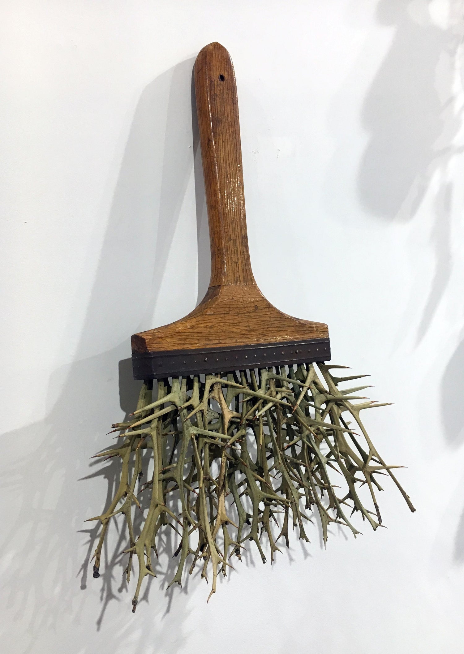 Howard Jones - "Thorn Brush", Contemporary Surrealist Mixed Media  Sculpture, Organic Material at 1stDibs