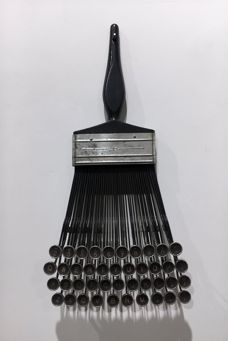 Howard Jones "Typewriter Brush", Contemporary Surrealist Mixed Media
