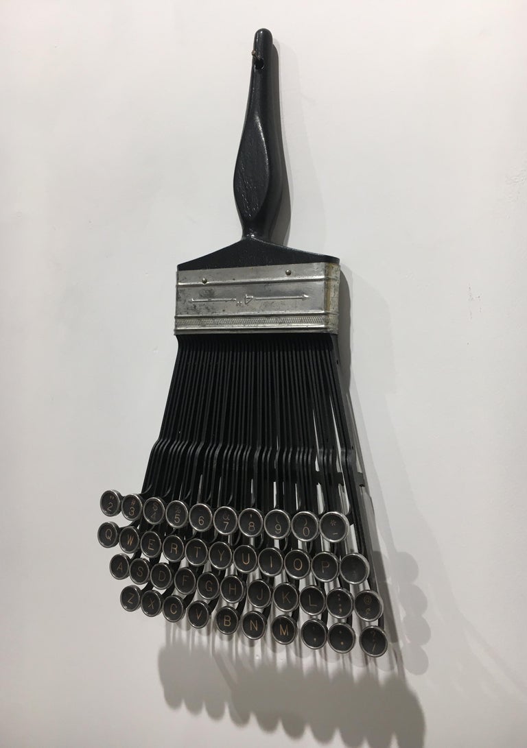 Howard Jones "Typewriter Brush", Contemporary Surrealist Mixed Media