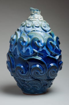 "Storm Surge", Contemporary, Ceramic, Sculpture, Stoneware, Glaze, Geometric