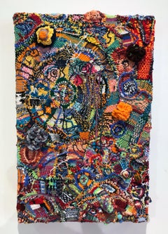 "Dissolution of the Ego", Contemporary, Textile, Hand Woven, Stitched, Yarn