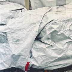 Fotografía en técnica mixta impresa sobre seda, cosida a mano, 29 x 29 pulg., Luanne Rimel