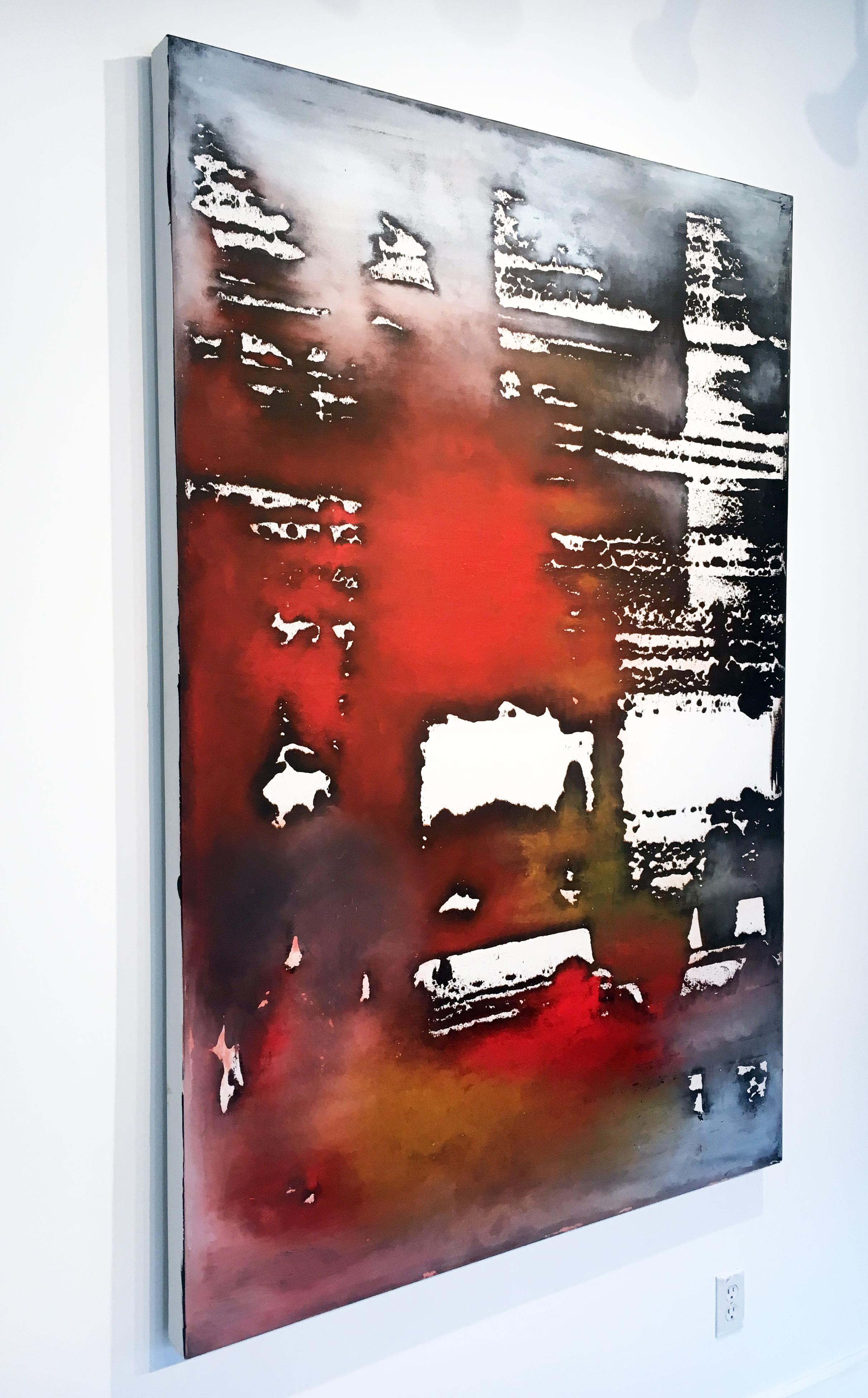 Reza Movahed Abstract Painting - "Untitled Composition #9", Contemporary Abstract Acrylic Painting on Canvas