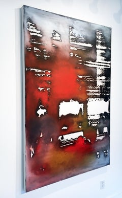 "Untitled Composition #9", Contemporary Abstract Acrylic Painting on Canvas