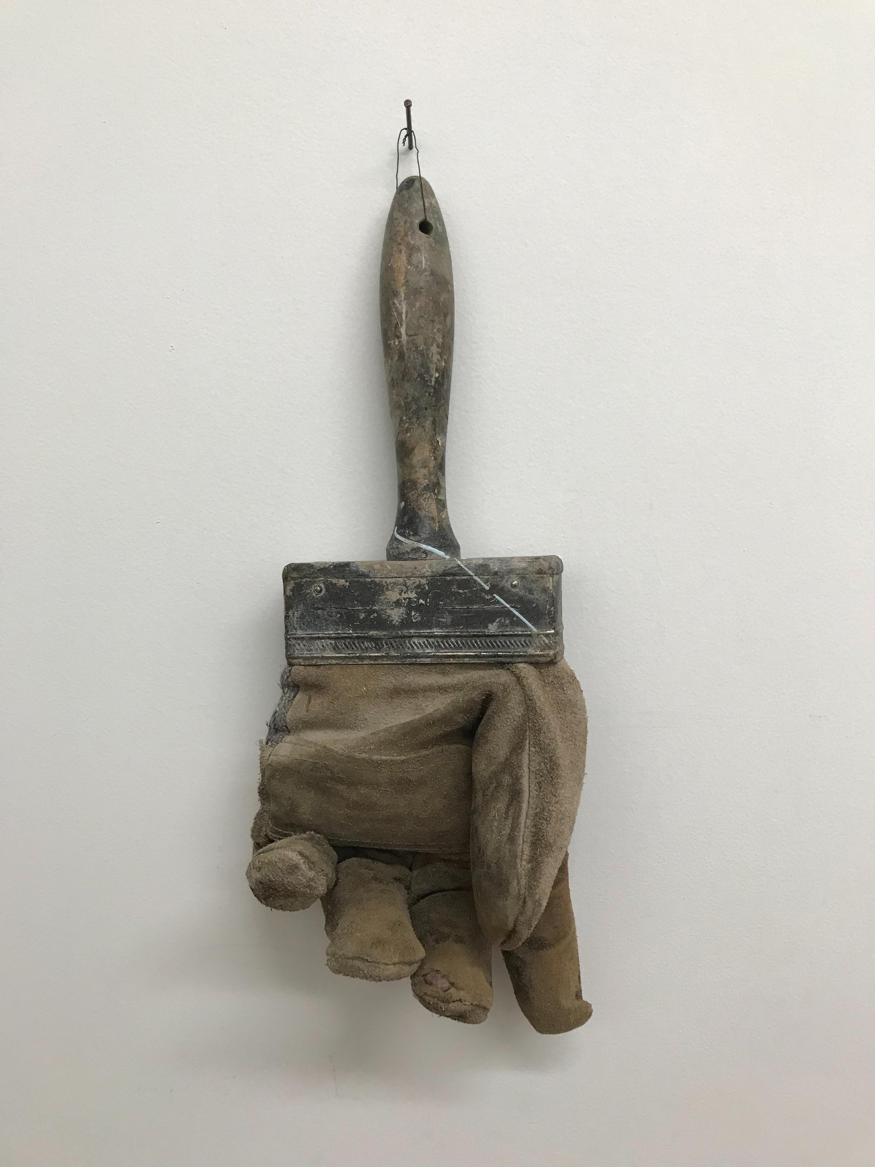"Glove Brush", Contemporary, Mixed Media, Sculpture, Found Materials - Mixed Media Art by Howard Jones