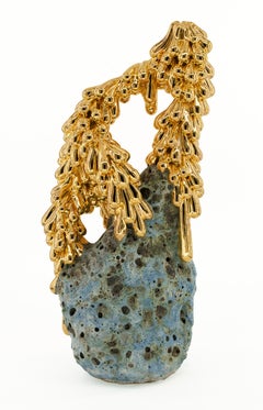 "Transcend", Contemporary, Ceramic, Sculpture, 22 Karat Gold, Luster, Glaze