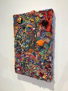 "Dissolution of the Ego", Contemporary, Textile, Hand Woven, Stitched, Yarn