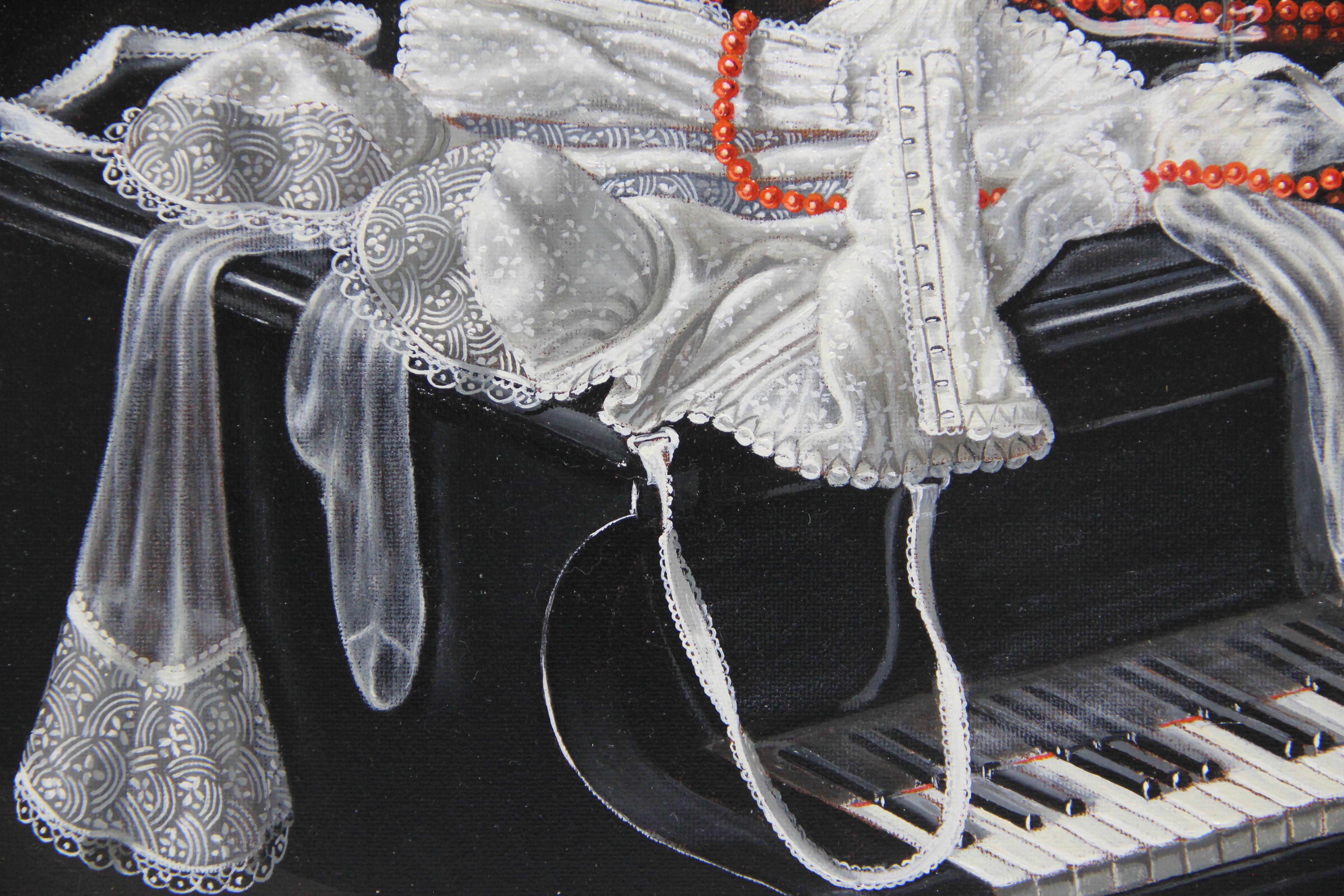 Untitled (Piano)
Oil on canvas
cm 20x30


Sabrina Garzelli is a remarkable artist. She deals with objects in a hyper-realistic mix with the Flemish old master's taste for details. Her outstanding way to paint combines dreams and reality as well as a