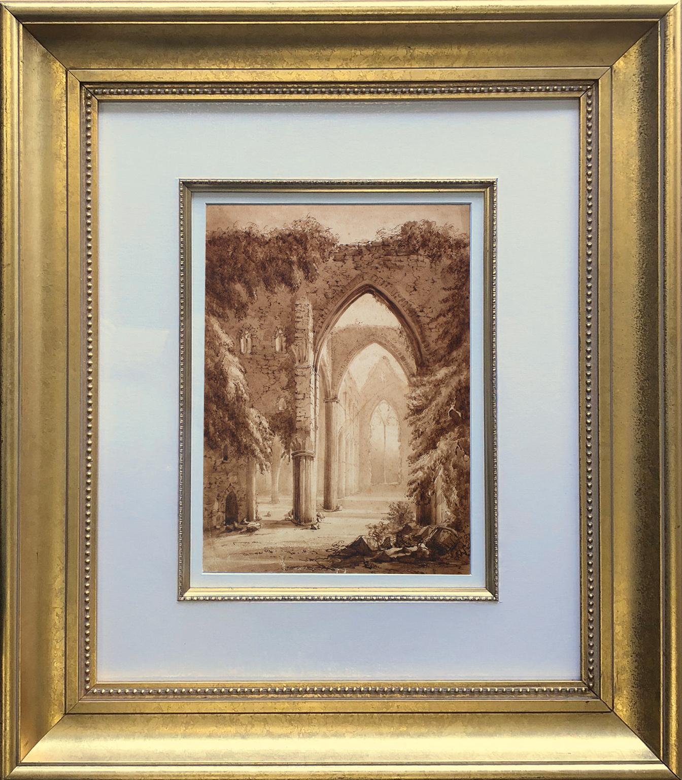 (Circle of) Joseph Mallord William Turner Landscape Art - Circle of Joseph M W Turner (1723-1851) Tintern Abbey Monmouthshire Wales