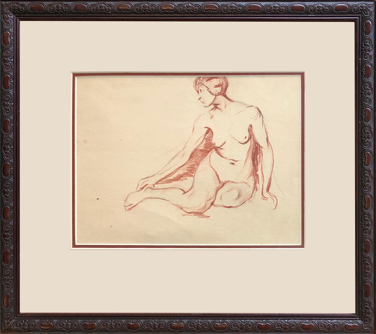 Australian School - Female Nude Study - Academic - Circa 1950s - Art by Unknown