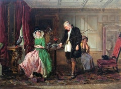 The Settlement - W.S.P. Henderson (British 1836-1874) - Victorian Genre Painting